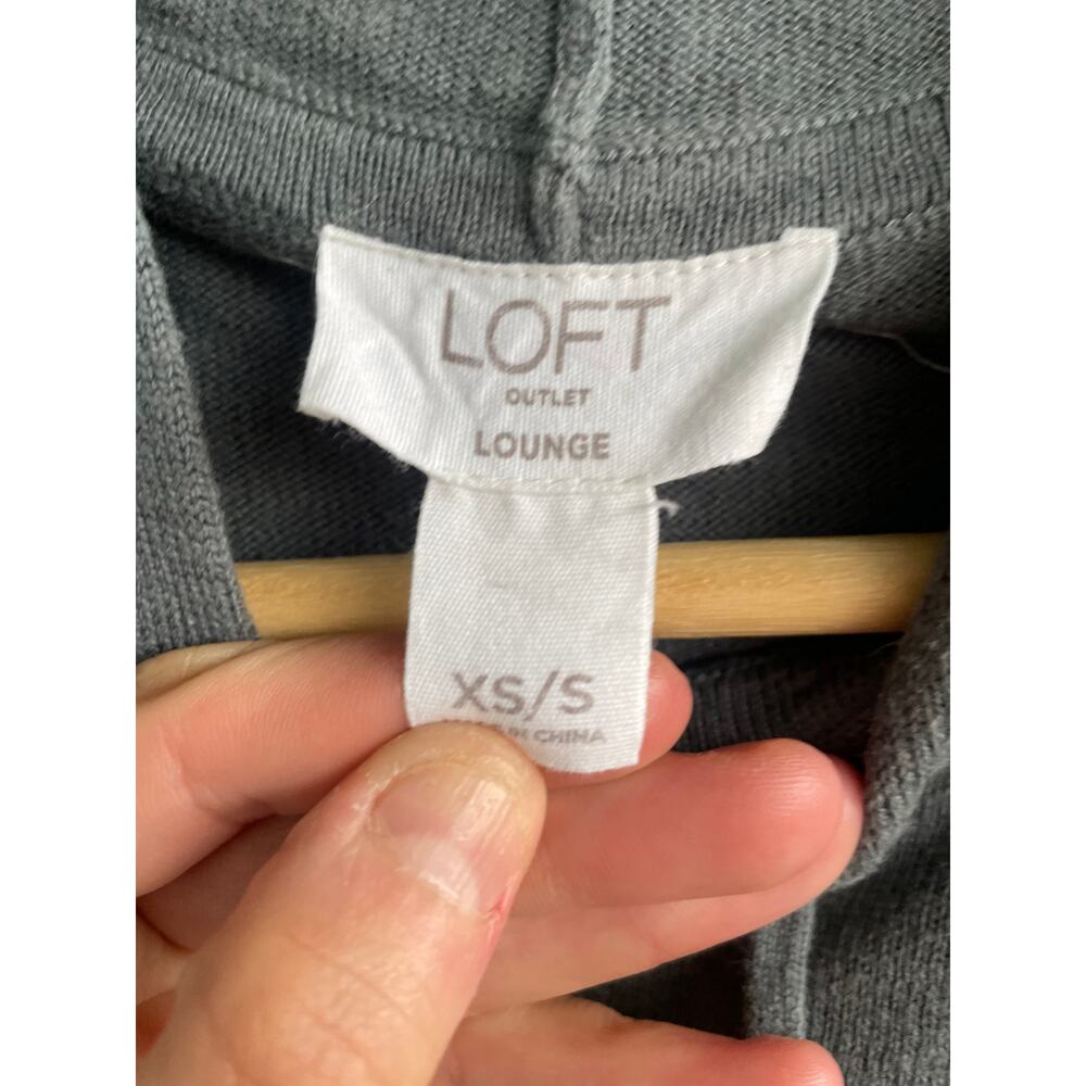 ANN TAYLOR LOFT Lounge grey green oversized sleeveless knit pajama top - Picture 5 of 6